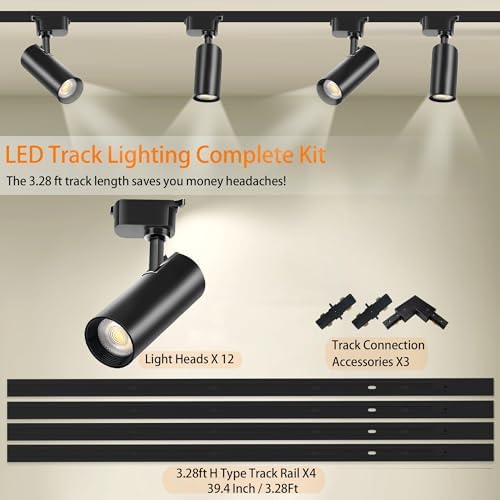Bright Compact Energy-Efficient LED Track Lighting Kit for Commercial Use