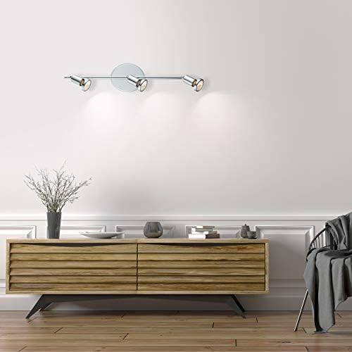 3-Light Chrome Track Light Modern Contemporary Iron