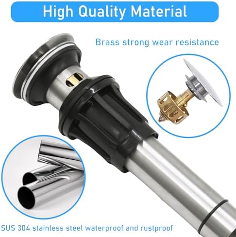 ECHLI Pop Up Drain with Overflow and Strainer