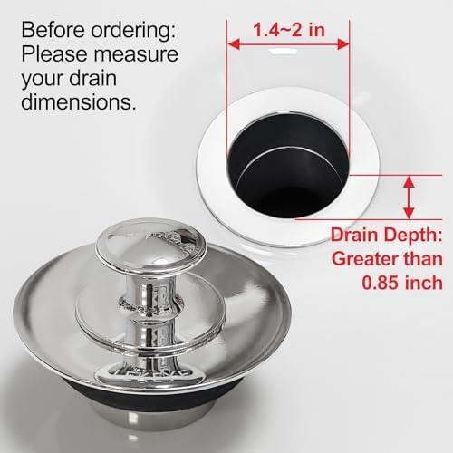 LEKEYE Bathtub Stopper for Drain - 1 Pack