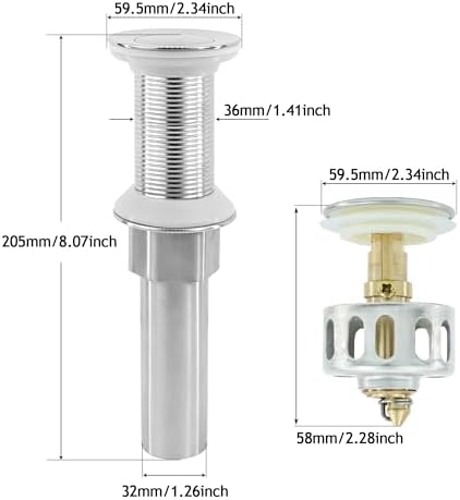 Premium Anti-Clogging Bathroom Sink Drain