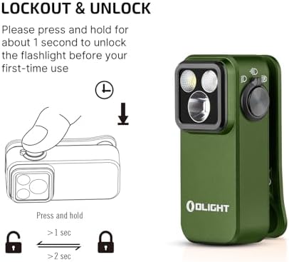 500 lumens clip-on EDC flashlight rechargeable low battery