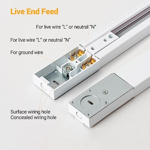 VANoopee 12-Light LED Track Lighting KitModern Durable Energy-Efficient