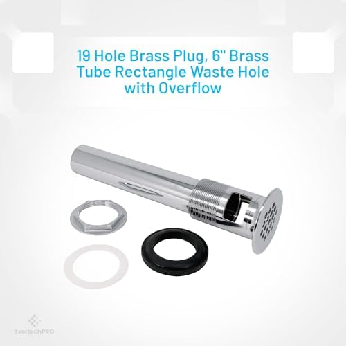 Sturdy Chrome-Finish Overflow Bath Sink Drain Kit
