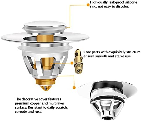 Quick-Install Sink Stopper for US Standard Bathroom Sinks