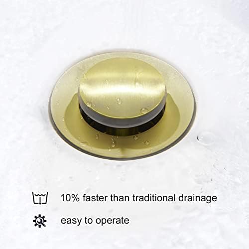 CREA Gold Bathroom Sink Drain with Hair Catcher