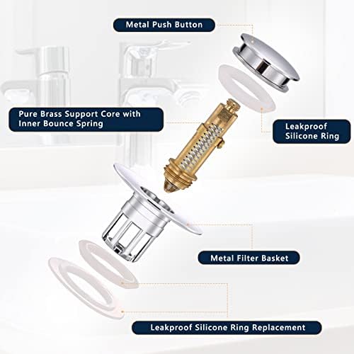Universal 2 in 1 Sink Stopper Full Brass