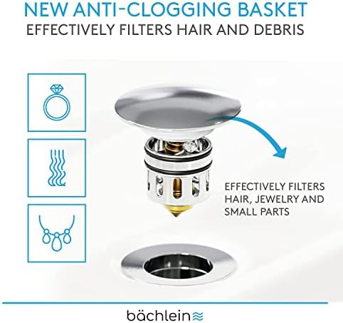 German bathroom sinkDrain no overflow pop up characteristic