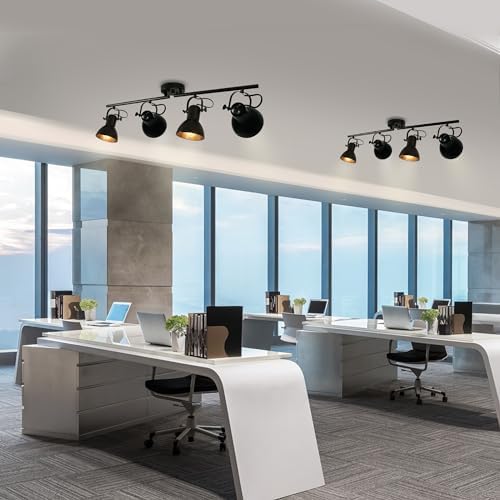 Enhance Your Space with the Auffel 4-Light Track Lighting Kit Ceiling Black