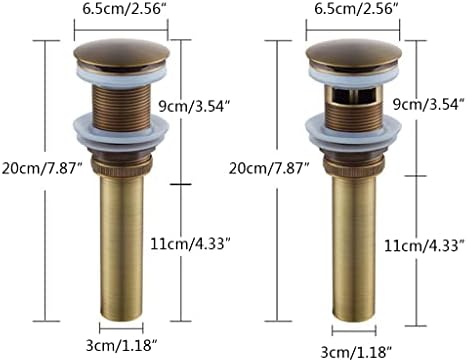 Haoyull Bathroom Sink Drains Plug with Bounce Core Copper Design