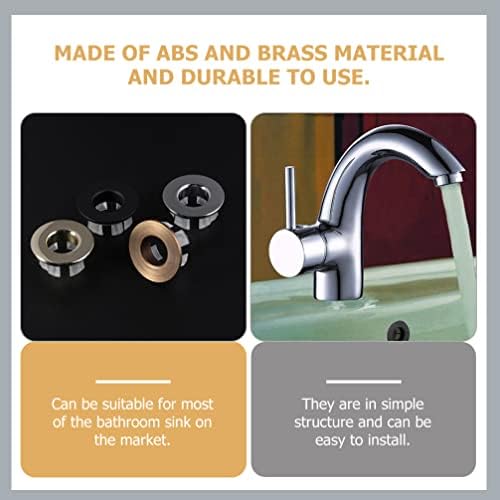 Homoyoyo 2pcs Antique Brass Overflow Drain Cover Trim for Sink and Bathtub