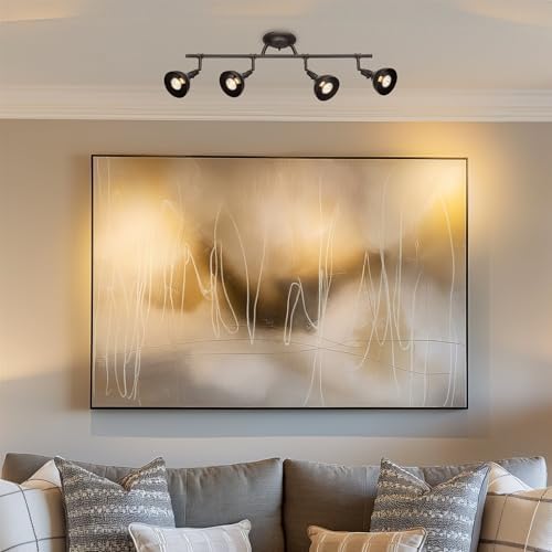 Kira Home Industrial 4-Light Track Lighting with Adjustable Heads