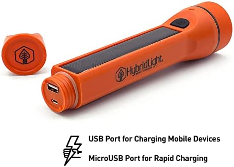 HYBRIDLIGHT Journey 1000 Solar LED Flashlight Orange