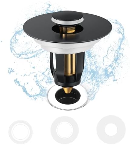 Herogo Universal Matte Black Sink Drain Stopper