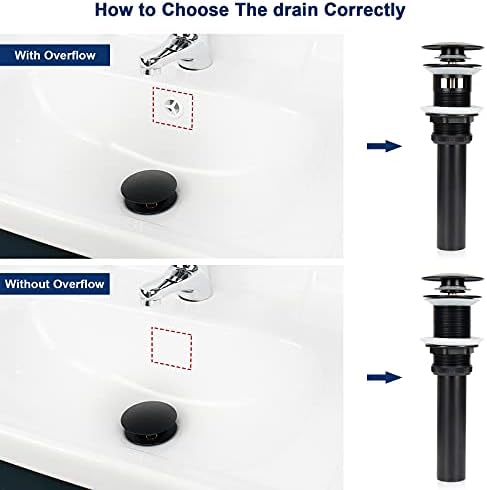 NearMoon Bath Sink Drains Matte Black