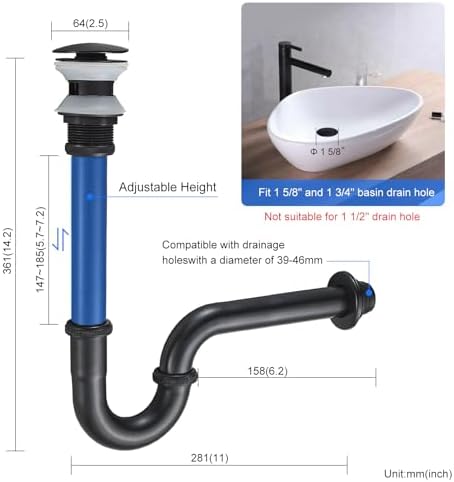 Stainless Steel P-Trap Sink Stopper