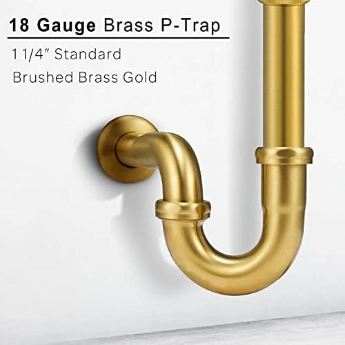 Fipoque 18 Gauge Brass P-Trap