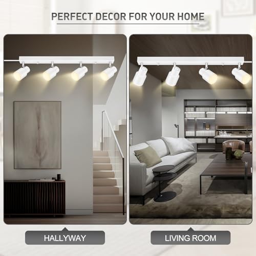 Sleek 4-Way Track Lighting for Kitchens