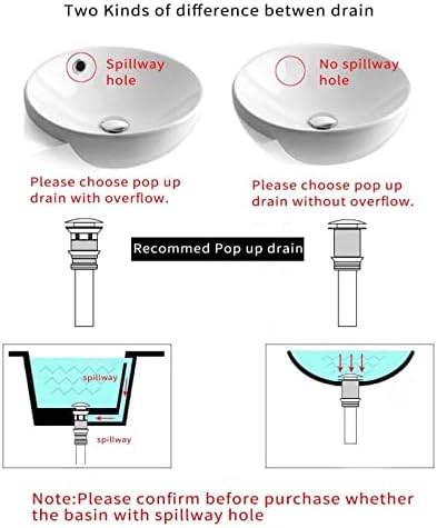 Homevacious 1 58 Inch Bathroom Pop Up Drain Stopper Copper Push Seal