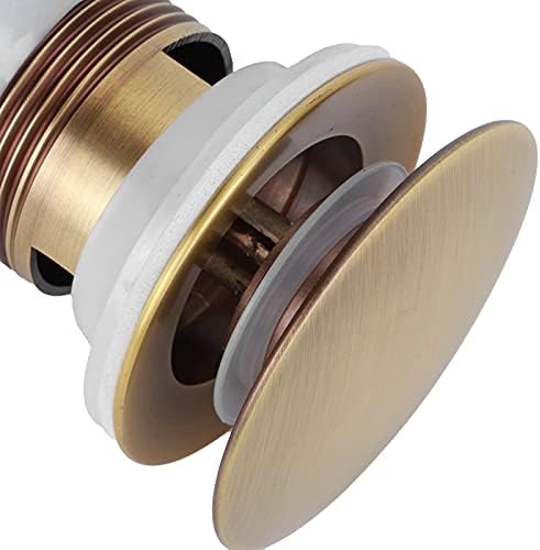 Non-Overflow Brass Sink Drain Stopper Prevent Flooding Easy to Install