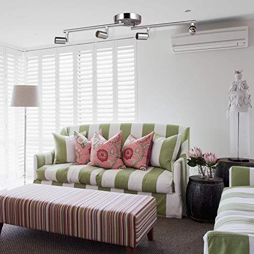 Versatile Track Lighting Kit - 4 Lighting Heads with Adjustable Arms for Home