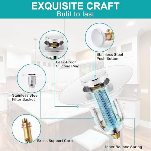 HeroGo Universal Sink Drain Stopper for Bathroom Bathtub