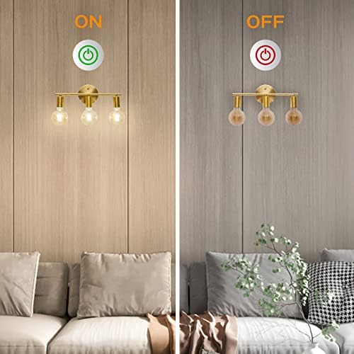 3-Light Gold Ceiling Track Lighting Kit