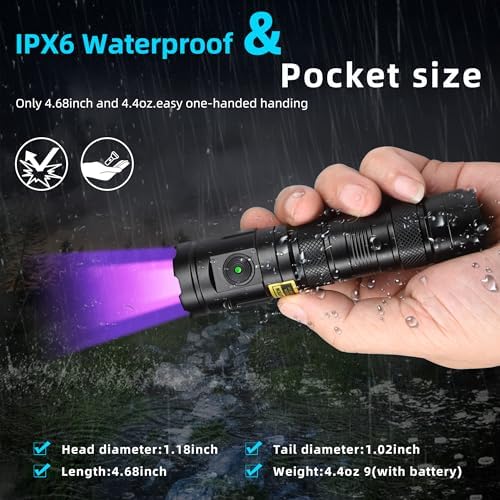 DARKDAWN Mini UV Flashlight for Pest Detection