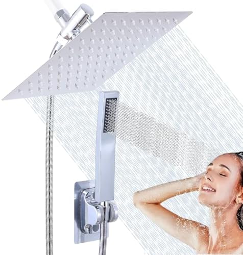 Experience the ultimate in luxury with Peisaluo rainfall shower head 10m hose