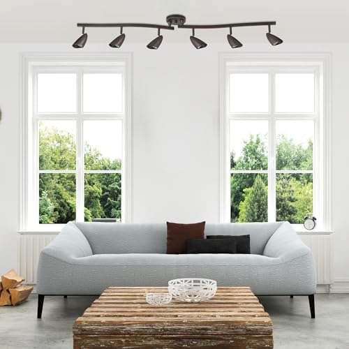 Globe Electric 59376 Grayson 6 Light Adjustable S Shape Track Lighting