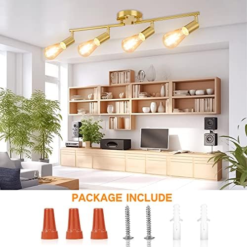 4 Lights Track Lighting Fixtures Ceiling Flush Mount