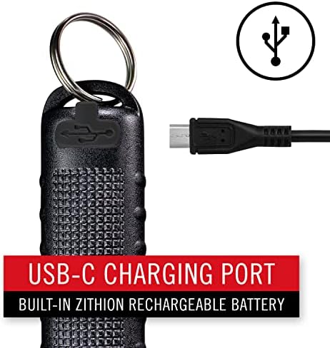 Coast KL20R 380 Lumen EDC Rechargeable Lightweight LED Keychain Flashlight Black