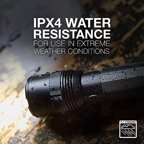 Energizer TacR-1000 Rechargeable Tactical Flashlight - Bright IPX4 Waterproof