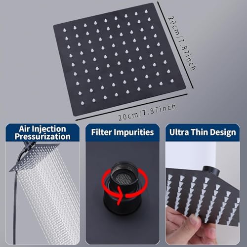Rainfall Shower Head Dual Design Luxury Relaxed Bath Experience