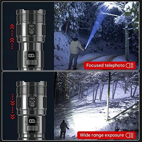 Rechargeable Tactical Flashlight High Brightness 120000 Lumens
