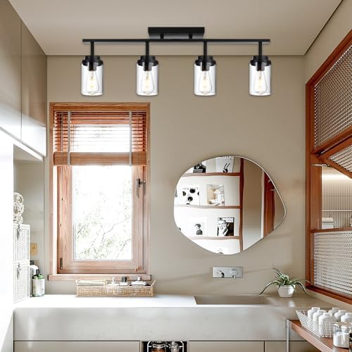 Banato 4-Light Rotating Track Lights Matte Black Ceiling Wall