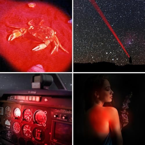 Powerful Night Vision Red Flashlight