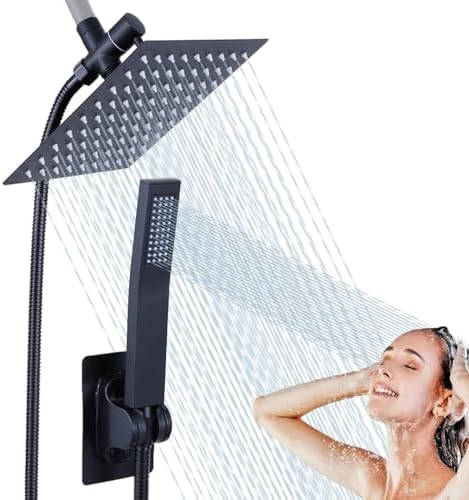 Rainfall Shower Head Dual Design Luxury Relaxed Bath Experience