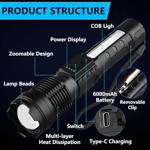 990K Rechargeable LED Flashlight