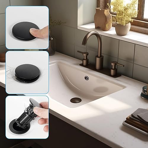 Fashionable 2-Pack Pop-Up Drain Stopper Oil Rubbed Bronze