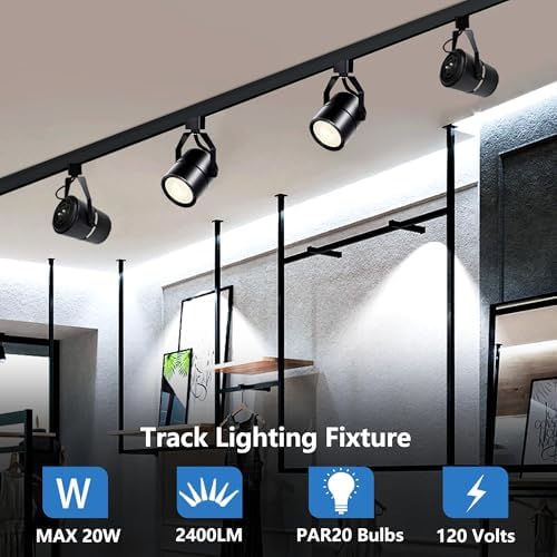 Bravsekai PAR20 LED Track Lighting Kit