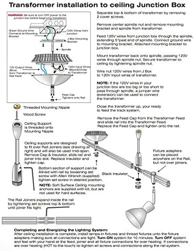 10 ft flexible monorail lighting kit with 5 adjustable frosted glass fixtures