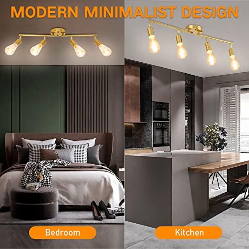 4 Lights Track Lighting Fixtures Ceiling Flush Mount