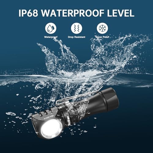 Wurkkos Rechargeable Headlamp 1200 Lumens LED with RGB Light and Adjustable Headband