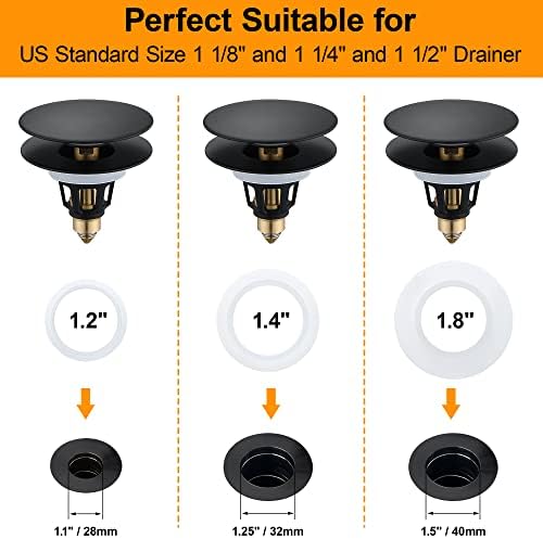 Universal Bathroom Sink Drain Stopper with Hair Catcher