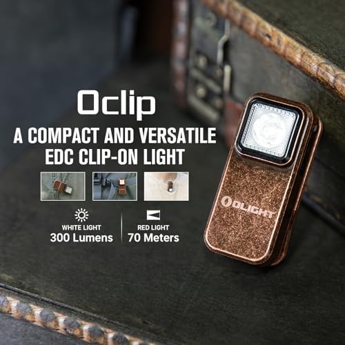 Rechargeable EDC Flashlight Oclip 300 Lumens Dual Sources