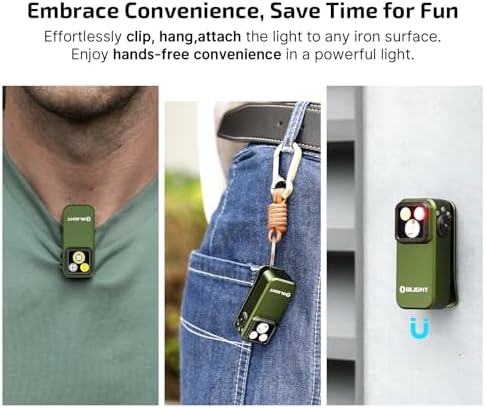 500 lumens clip-on EDC flashlight rechargeable low battery