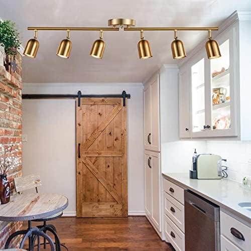 CRAFTRONOS 6-Light Track Lighting Kit with Flush Mount Adjustable Durable Spotlights