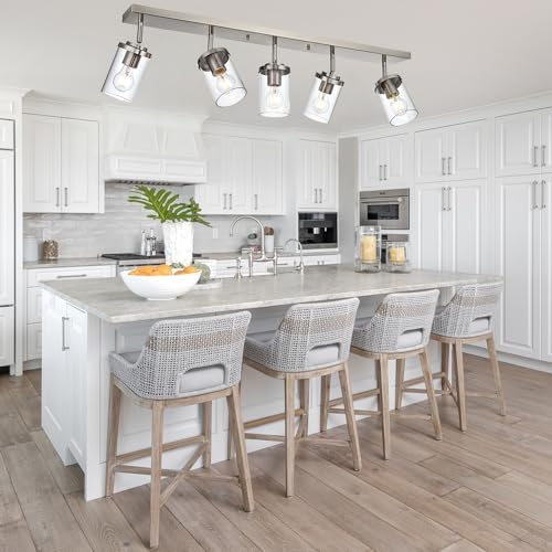 BONLICHT Modern 5-Light Adjustable Ceiling Light with Brushed Nickel