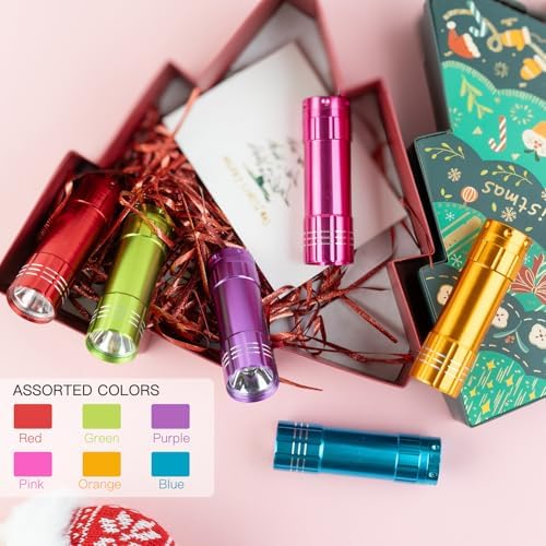 KunHe 30 Pack Mini LED Flashlights with Lanyard and Batteries